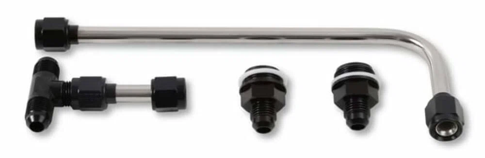 Dual Feed Fuel Line #6AN (Black) - 34-600BKQFT